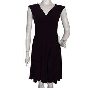 LAUREN RALPH LAUREN Dress, 4, Purple, Sleeveless, Surplice V-neck,  Empire waist